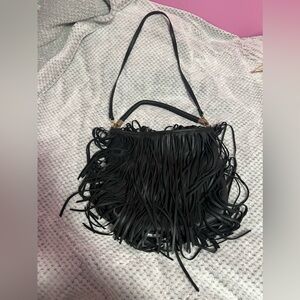Black fringe purse